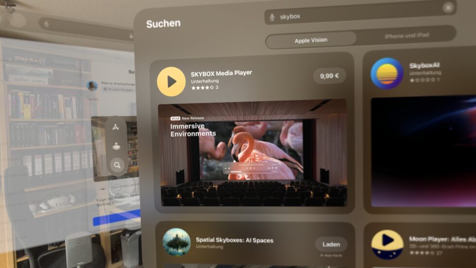 Videowiedergabe mit Skybox VR